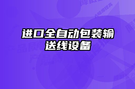 進(jìn)口全自動包裝輸送線設(shè)備